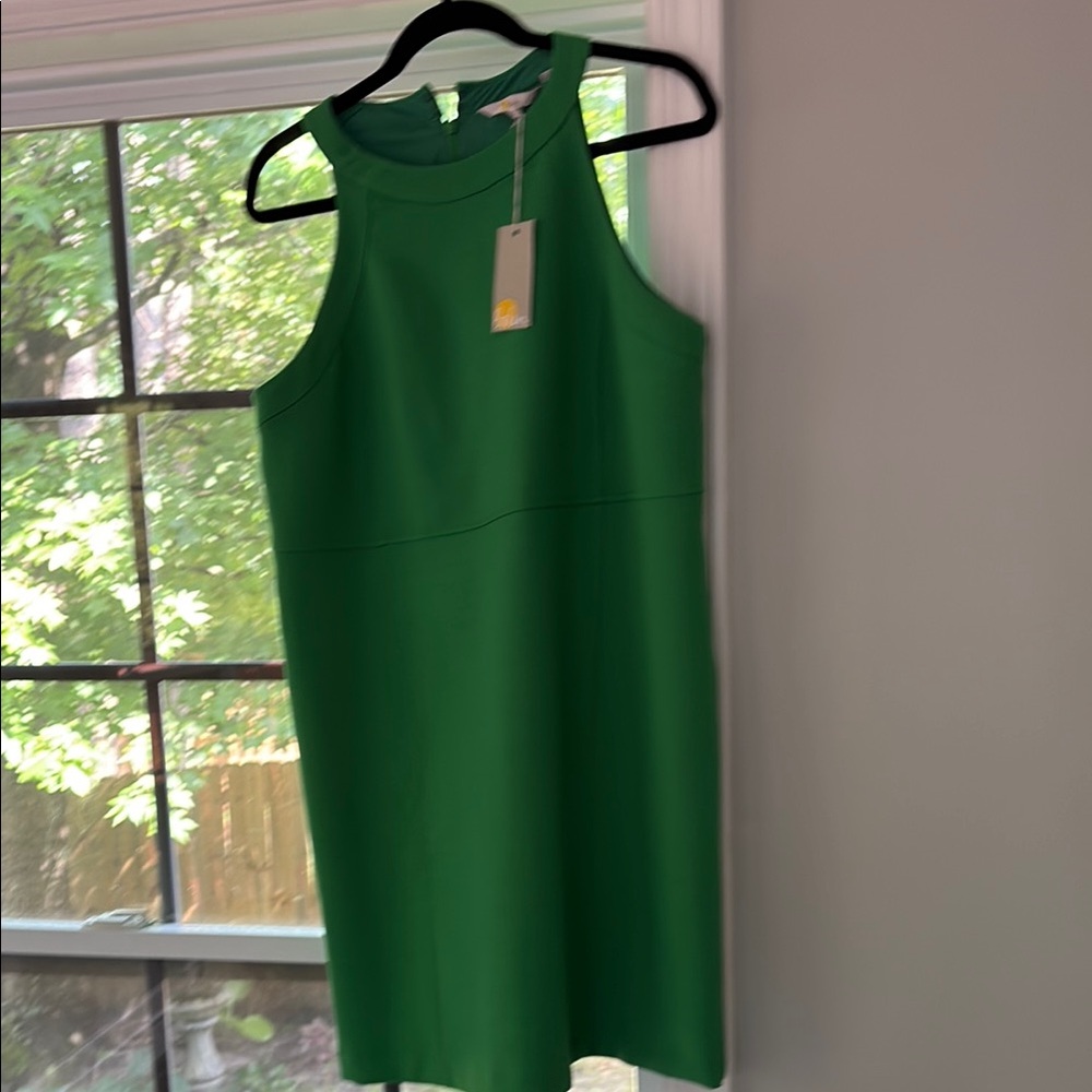 Boden Green Halter Sheath Midi Dress